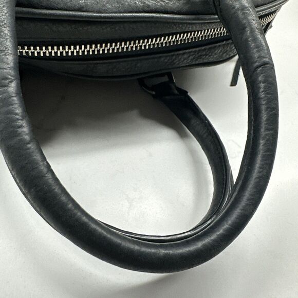 REBECCA MINKOFF Grove Suede Leather Handbag Dark Grey Tassel Top Handle Purse - Picture 13 of 16